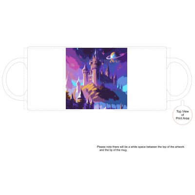 Sci-Fi Castle - Boutique Ceramic Mug Thumbnail