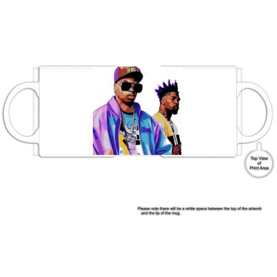 Urban 1 - Black Rim Ceramic Mug Thumbnail